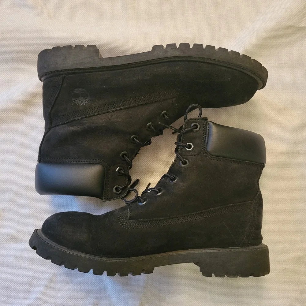 Timberland 7M Boots Black Leather Waterproof 12907 Womens 9 Primaloft 200 Gram